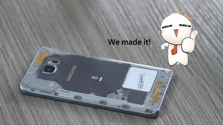 มา DIY ฝาหลัง Galaxy Note 5 ให้ใสแจ๋ว มองทะลุตัวเครื่องกัน