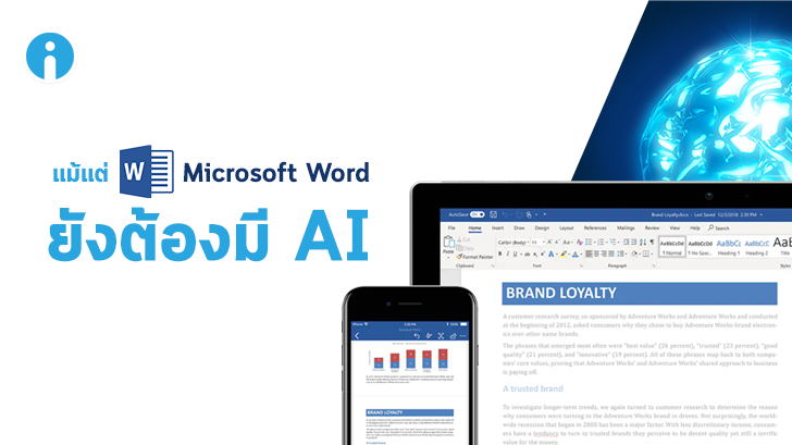 Microsoft Word เตรียมนำ AI มาใช้ช่วยตรวจแกรมม่า สรุปเนื้อหา ออกแบบเอกสาร ให้ผู้ใช้