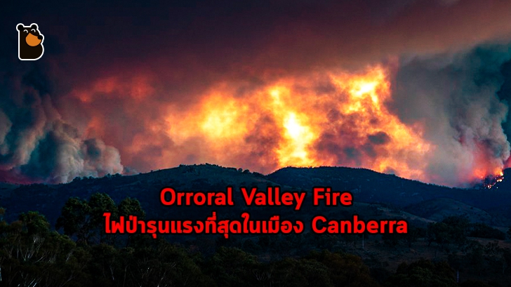 Orroral Valley Fire ไฟป่ารุนแรงที่สุดในเมือง Canberra ออสเตรเลีย