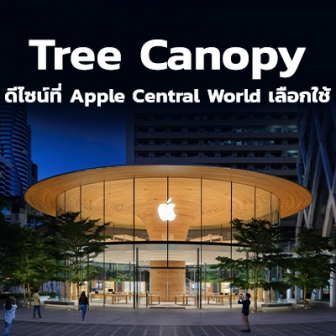  Apple Store เซ็นทรัลเวิลด์ กรุงเทพ กับการออกแบบ และ สถาปัตยกรรม Tree Canopy