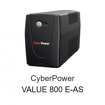 CyberPower VALUE 800 E-AS (เครื่องสํารองไฟคอมพิวเตอร์ขนาด 800 VA / 480 Watts)