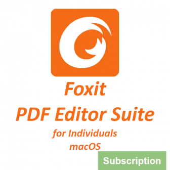 Foxit PDF Editor Suite for Individuals 2024 (macOS) - Subscription License (โปรแกรมสร้าง และจัดการเอกสาร PDF รุ่นมาตรฐาน สำหรับผู้ใช้งานคนเดียว ระบบปฏิบัติการ macOS ลิขสิทธิ์รายปี)
