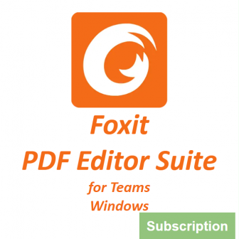 Foxit PDF Editor Suite for Teams 2024 (Windows) - Subscription License (โปรแกรมสร้าง และจัดการเอกสาร PDF รุ่นมาตรฐาน สำหรับทีมงาน ระบบปฏิบัติการ Windows ลิขสิทธิ์รายปี)
