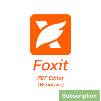 Foxit PDF Editor (Windows) - Subscription License (โปรแกรมสร้าง และจัดการเอกสาร PDF รุ่นมาตรฐาน สำหรับทีมงาน ลิขสิทธิ์จ่ายรายปี)