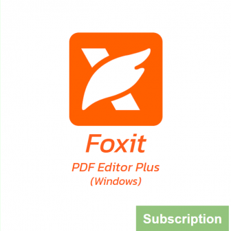 Foxit PDF Editor Plus (Windows) - Subscription License (โปรแกรมสร้าง และจัดการเอกสาร PDF รุ่นระดับสูง สำหรับทีมงาน ลิขสิทธิ์จ่ายรายปี)