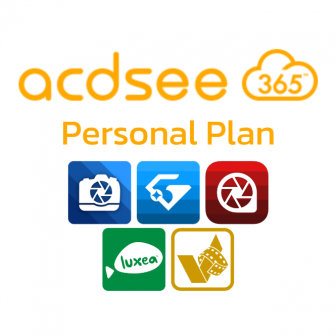 ACDSee 365 Personal Plan (ชุดโปรแกรมแต่งรูป ตัดต่อวิดีโอ แปลงไฟล์วิดีโอ ติดตั้งได้ 2 เครื่อง พื้นที่จัดเก็บบนคลาวด์ 50 GB.)