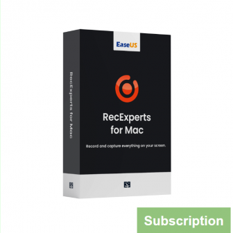 EaseUS RecExperts for Mac - Subscription License (โปรแกรมอัดวิดีโอหน้าจอ บันทึกวิดีโอจากหน้าจอ กล้องเว็บแคม ใช้แคสเกม ทำสื่อการสอนได้)