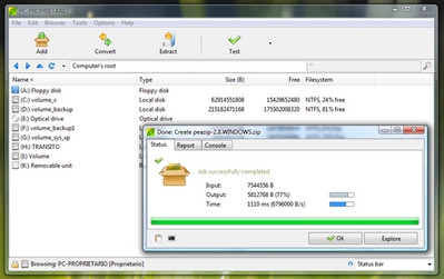 รูปประกอบซอฟต์แวร์PeaZip (โปรแกรมบีบอัดไฟล์ ZIP RAR พร้อม Checksum)