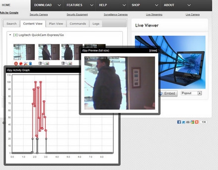 รูปประกอบซอฟต์แวร์iSpy (โปรแกรมดักฟัง iSpy เครื่องดักฟังเสียง)