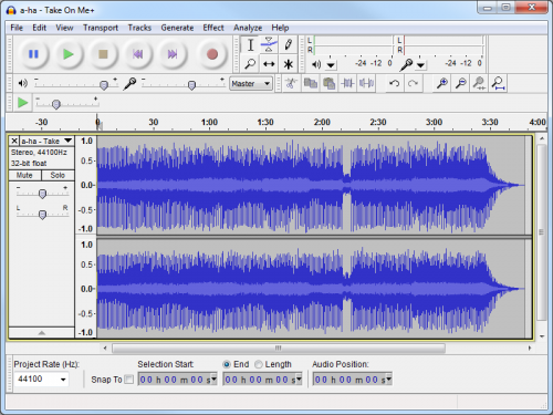 รูปประกอบซอฟต์แวร์Audacity (โปรแกรมทำ MP3 ตัดริงโทน ทําสปอตโฆษณา)