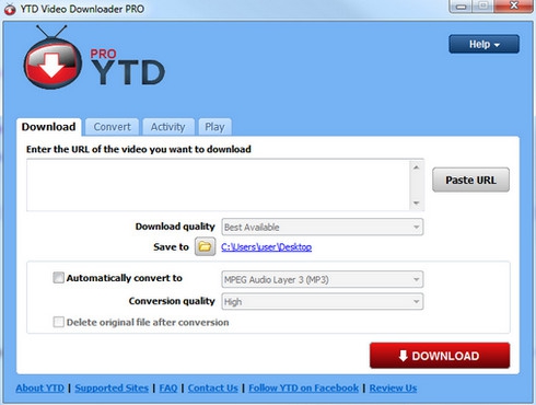 รูปประกอบซอฟต์แวร์YouTube Downloader YTD (โปรแกรม โหลดคลิปจาก YouTube)
