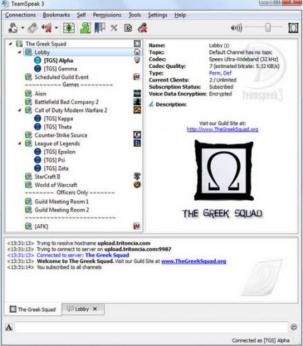 รูปประกอบซอฟต์แวร์TeamSpeak (โปรแกรม TeamSpeak แชทในเกมส์ พูดคุยขณะเล่นเกมส์)