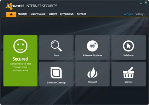 รูปประกอบซอฟต์แวร์Avast Internet Security (โปรแกรมแอนตี้ไวรัส แอนตี้สปายแวรฺ์)