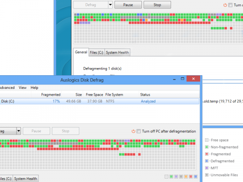 รูปประกอบซอฟต์แวร์Auslogics Disk Defrag (โปรแกรม Defragment จัดเรียงไฟล์ เรียงข้อมูลบน HDD)