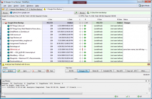 รูปประกอบซอฟต์แวร์GoodSync (ใช้ Sync ไฟล์ให้ตรงกัน ระหว่างเครื่องคอมพิวเตอร์)