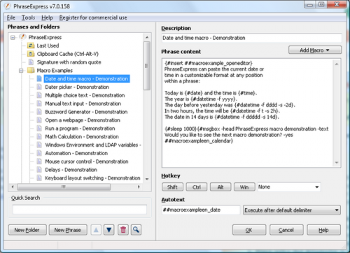 รูปประกอบซอฟต์แวร์PhraseExpress (โปรแกรม PhraseExpress แก้คำผิดอัตโนมัติบน PC ฟรี)