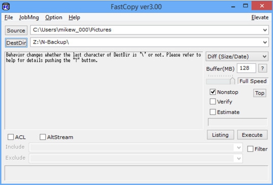 รูปประกอบซอฟต์แวร์FastCopy (โปรแกรม FastCopy ก๊อปไฟล์ ลบไฟล์ ทำงานเร็วมาก)