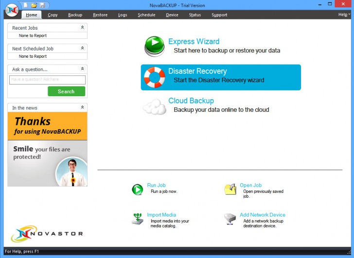 รูปประกอบซอฟต์แวร์NovaBACKUP Professional (โปรแกรม NovaBACKUP สำรองข้อมูล)